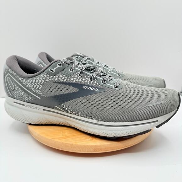 Brooks Ghost 14 Mens Size 12.5 Gray Lace-up Running Sneaker Shoes 1103691B067 - Picture 1 of 8